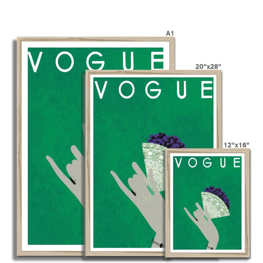 Vintage Vogue Cover Framed Print - Artformed