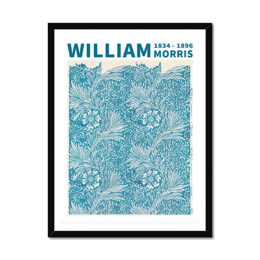 William Morris Blue Wallpaper Framed Print - Artformed